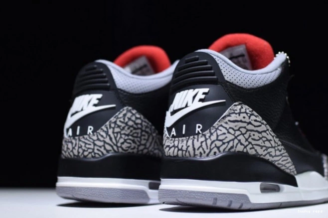 Rep Husky Air Cement 854262-001 Jordan 3 Black 0802